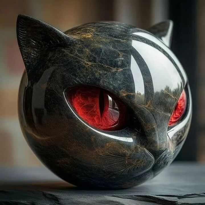 Bellanora - ornamento scultoreo a testa di gatto