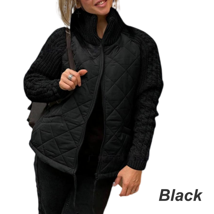 Corisanna - Giacca in maglia calda con zip frontale