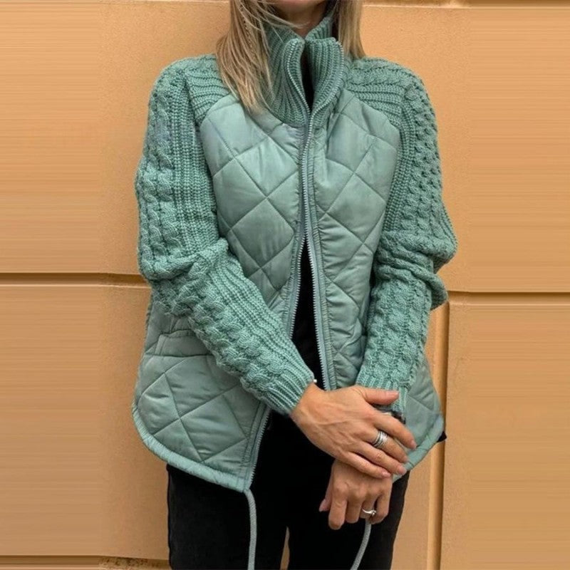 Corisanna - Giacca in maglia calda con zip frontale