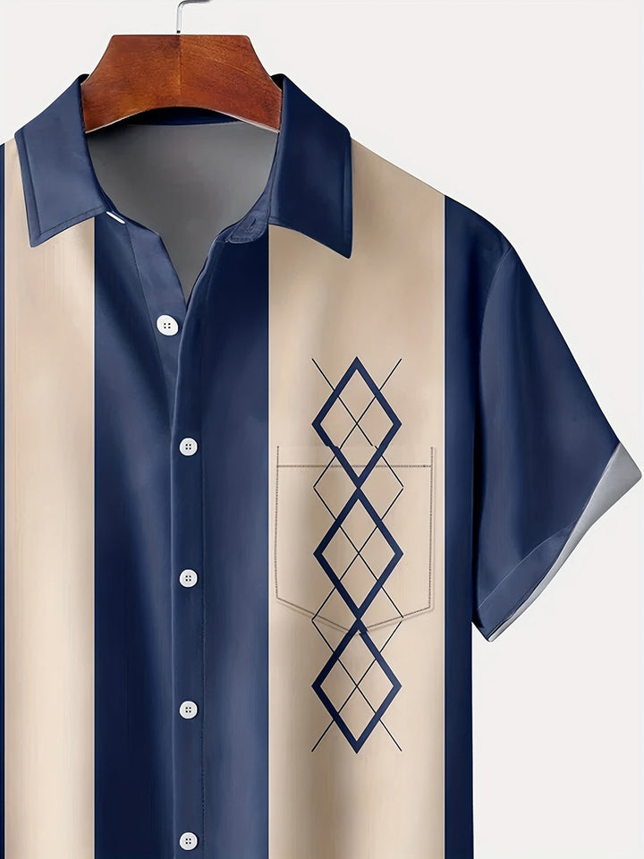 Morpeth - Camicia a righe vintage con bottoni