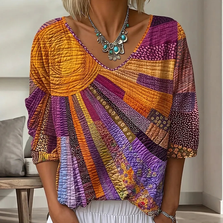 Genevielle - Blusa boho testurizzata