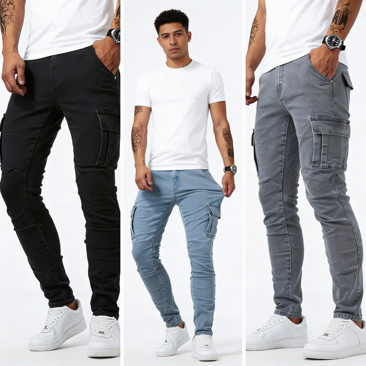 Uriah - Jeans cargo stretch performante