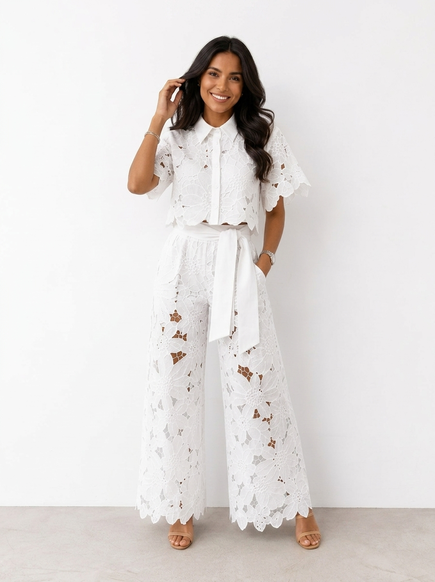 Avalina - Completo blusa e pantaloni dal tocco morbido