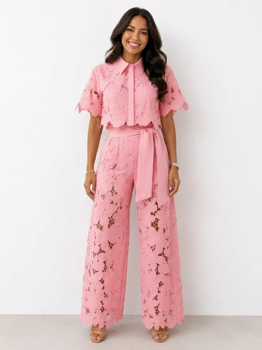 Avalina - Completo blusa e pantaloni dal tocco morbido