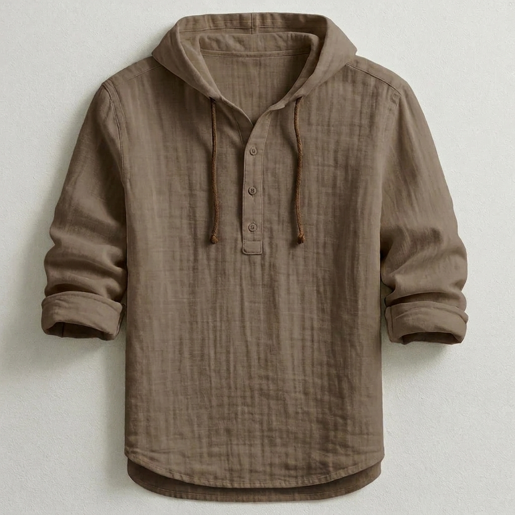 Daelor - Camicia con cappuccio morbida al tatto