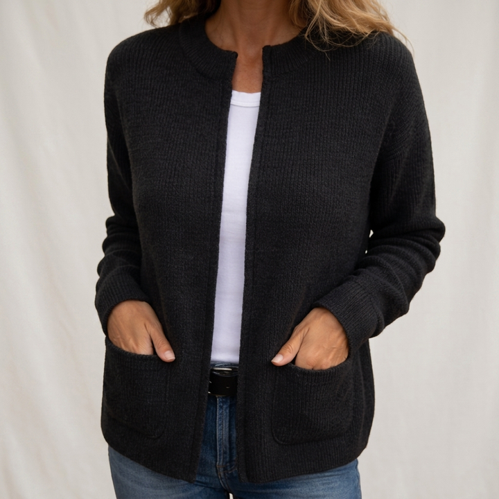 Avenelle - Cardigan in maglia a taglio rilassato con tasche