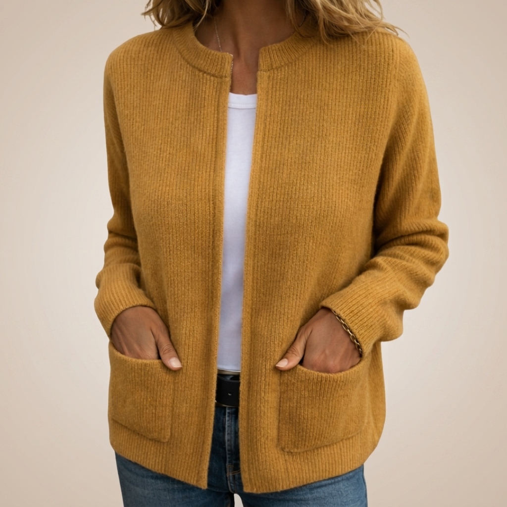 Avenelle - Cardigan in maglia a taglio rilassato con tasche