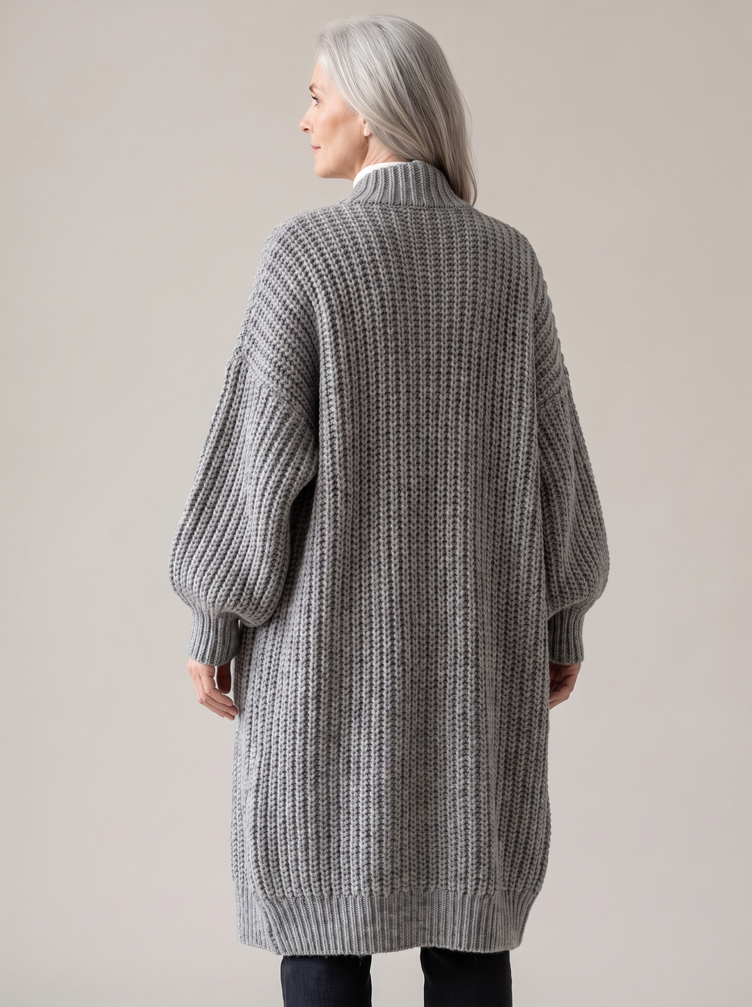 Rosalienne - Cardigan lungo morbido al tatto