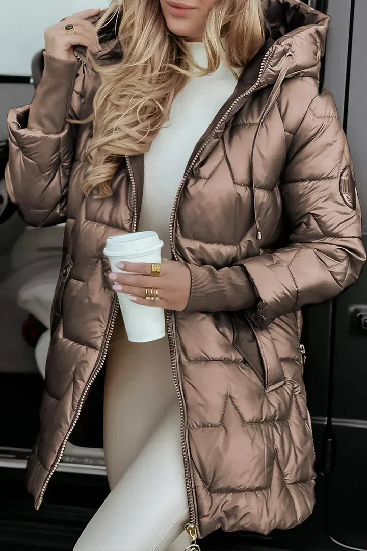Ayla - Cappotto invernale imbottito con cappuccio
