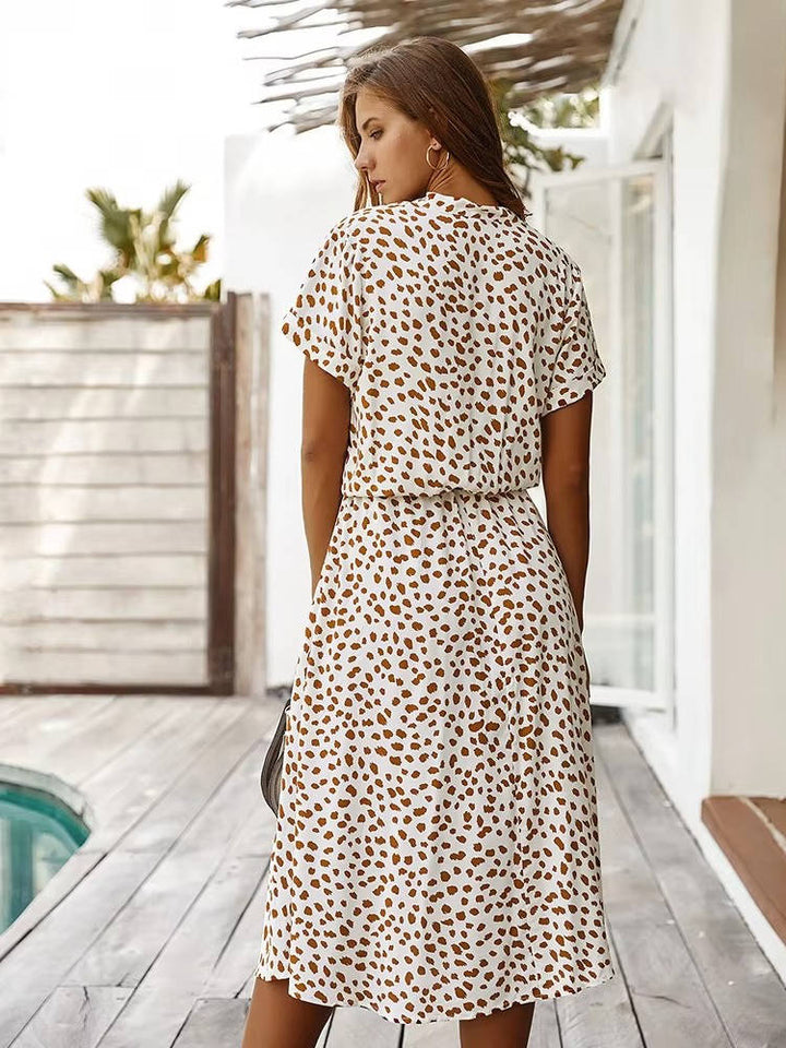 Viviana - Abito midi dal fit rilassato con colletto