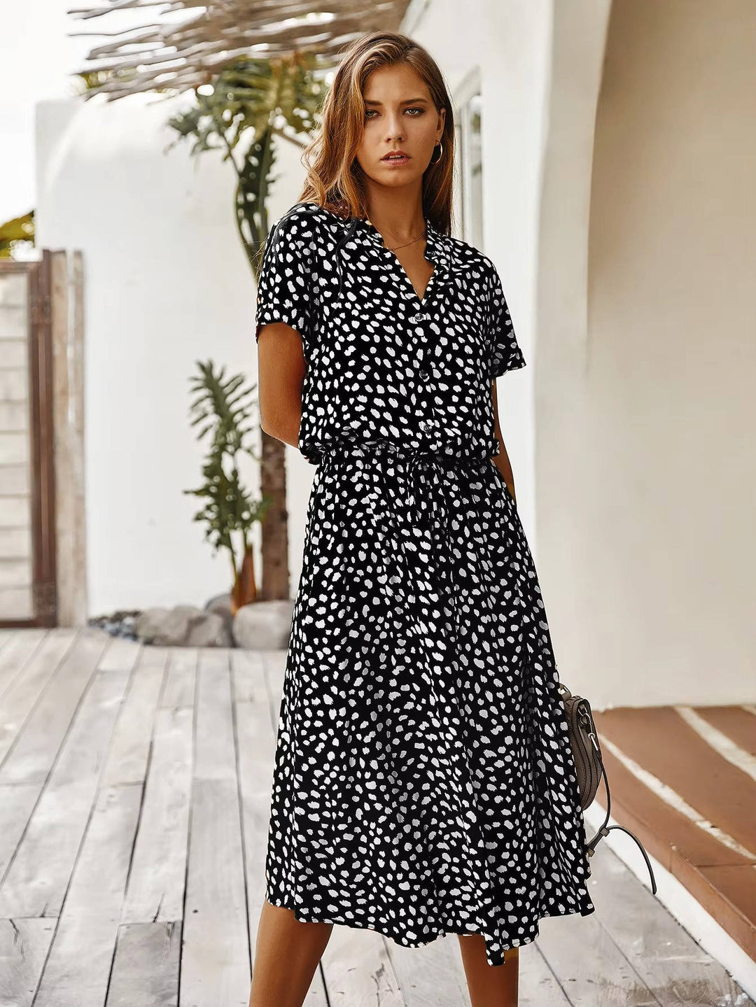 Novella - Abito midi casual con bottoni