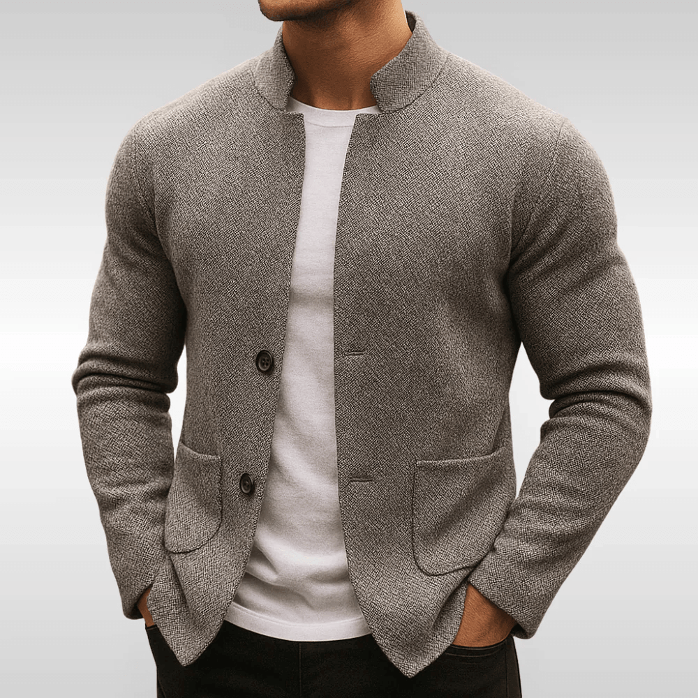 Corben - Blazer da uomo in maglia testurizzato