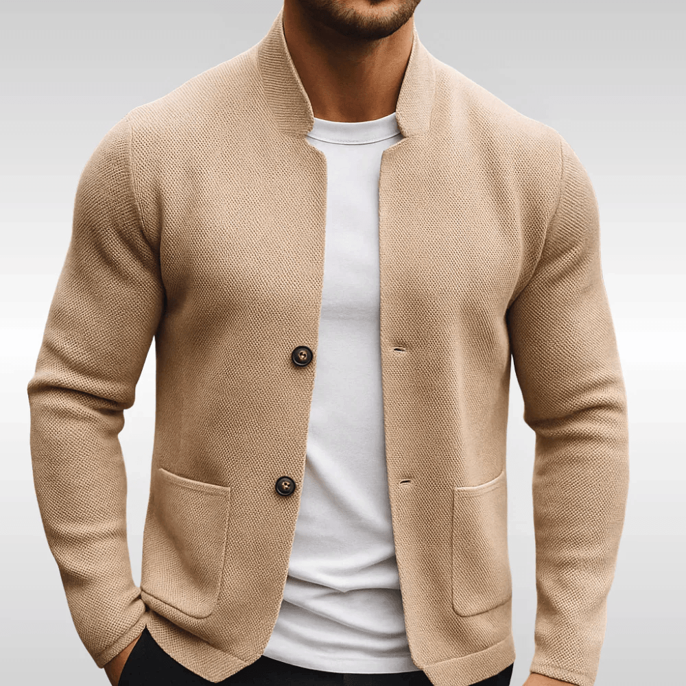 Corben - Blazer da uomo in maglia testurizzato
