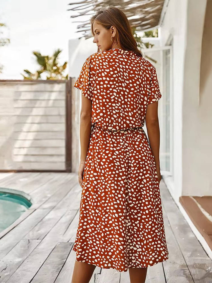 Viviana - Abito midi dal fit rilassato con colletto