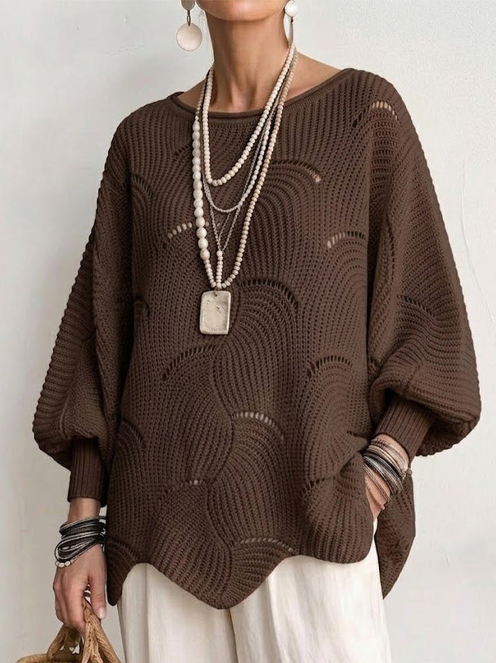 Coravina - Maglione traforato con lavorazione testurizzata