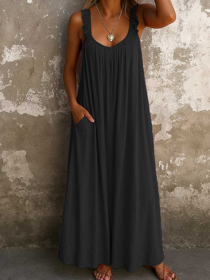 Sylvana - Abito lungo con spalline a righe