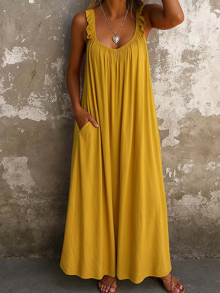 Sylvana - Abito lungo con spalline a righe