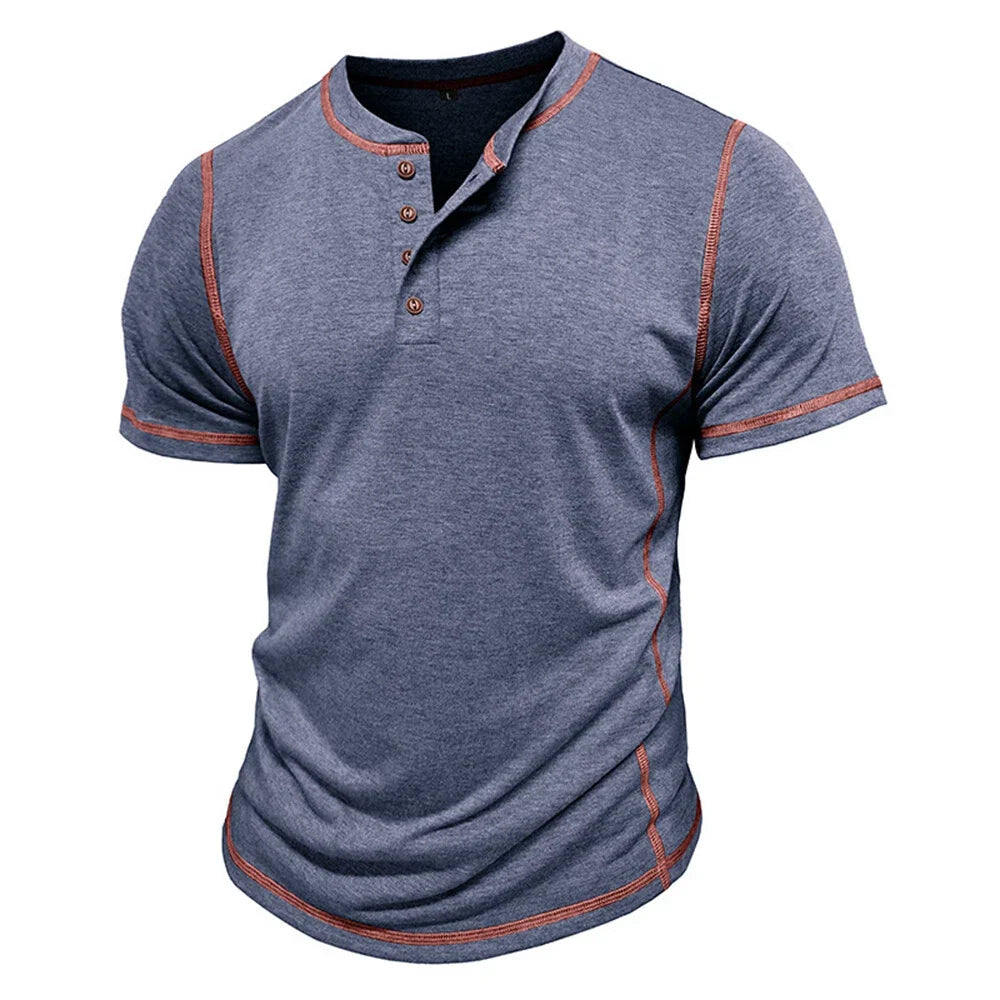 Bardwell - T-shirt Henley effetto soft touch