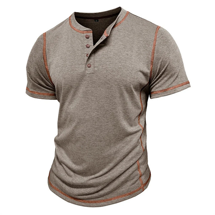 Bardwell - T-shirt Henley effetto soft touch
