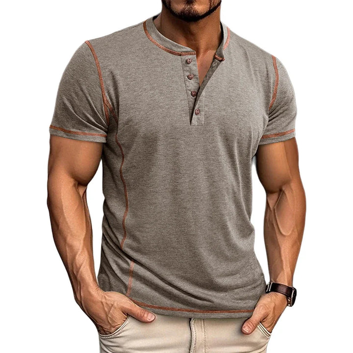Bardwell - T-shirt Henley effetto soft touch