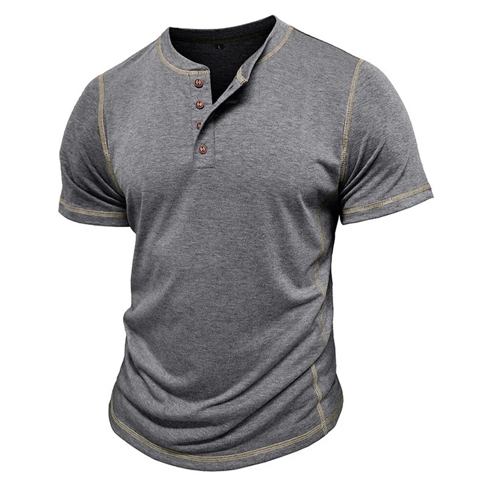Bardwell - T-shirt Henley effetto soft touch
