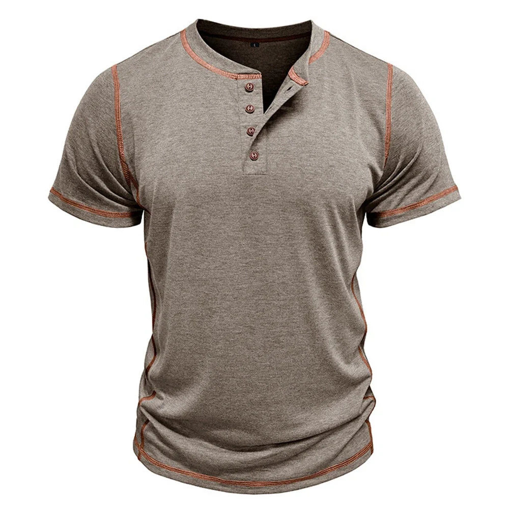 Bardwell - T-shirt Henley effetto soft touch