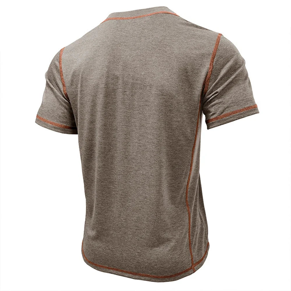 Bardwell - T-shirt Henley effetto soft touch