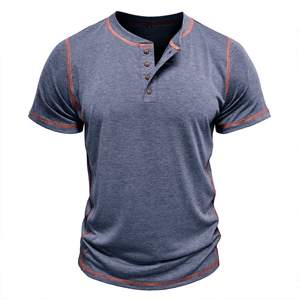 Bardwell - T-shirt Henley effetto soft touch