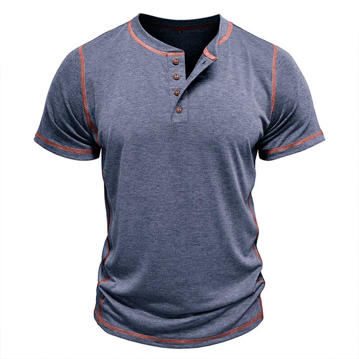 Bardwell - T-shirt Henley effetto soft touch