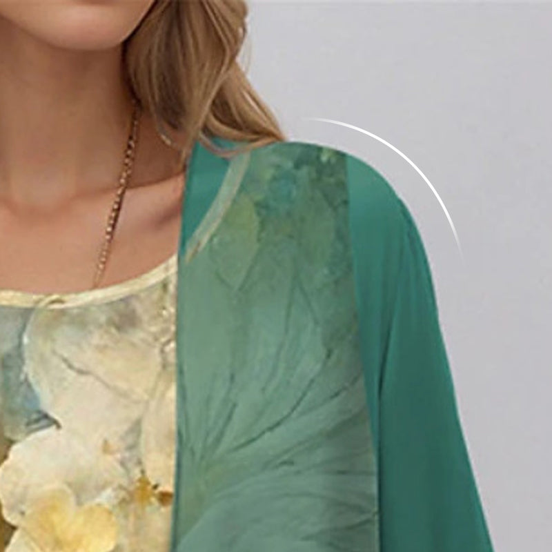 Delavelle - Coordinato con abito midi elegante a strati