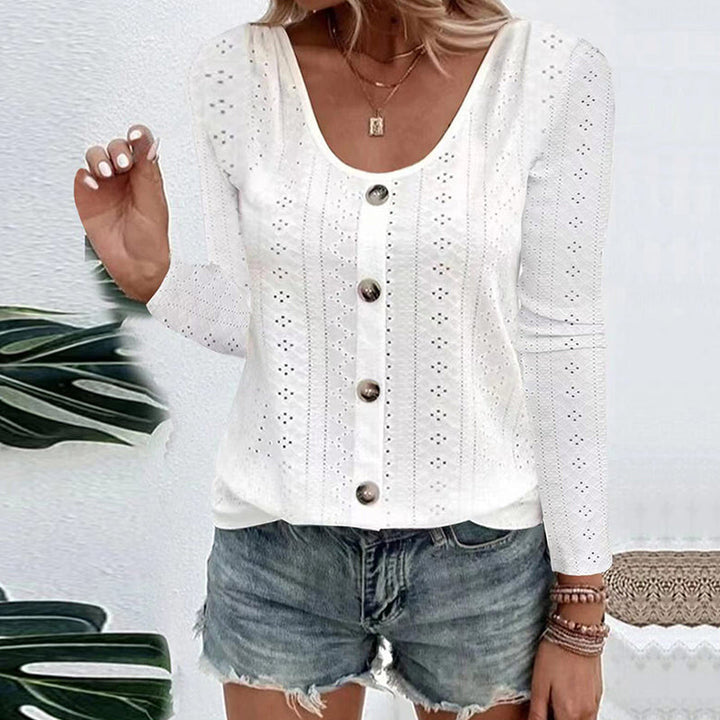 Aelwen - Blusa a girocollo dal tocco morbido