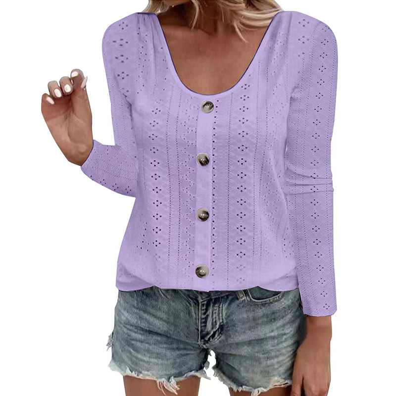 Aelwen - Blusa a girocollo dal tocco morbido