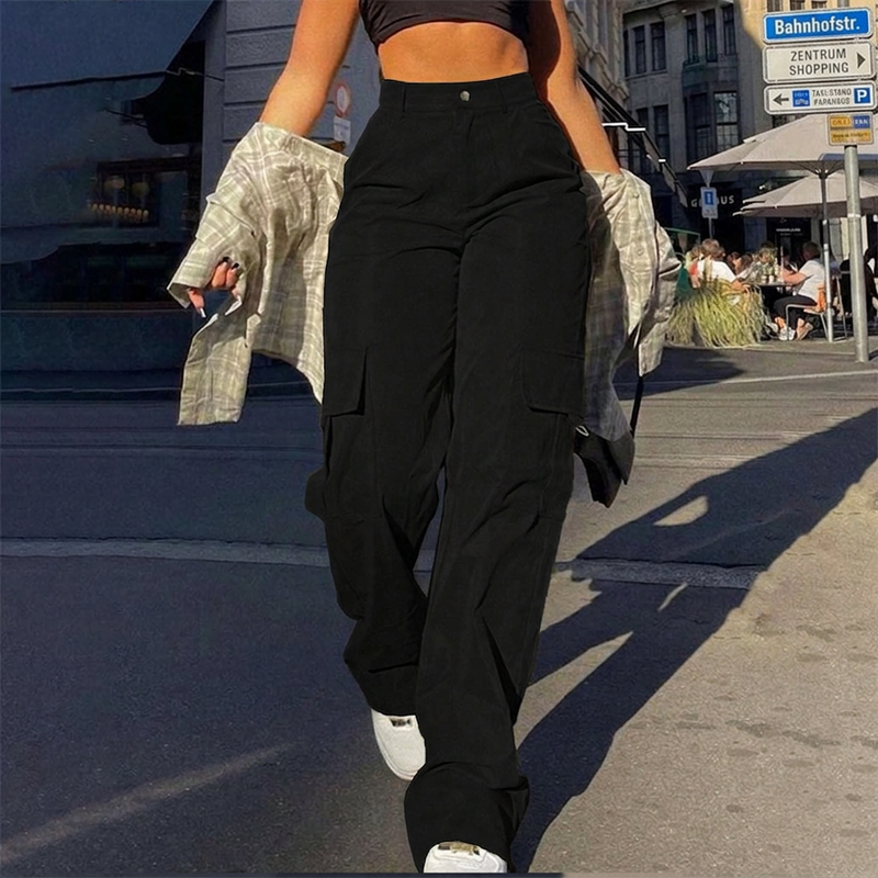 Liana - Pantaloni cargo morbidi al tatto