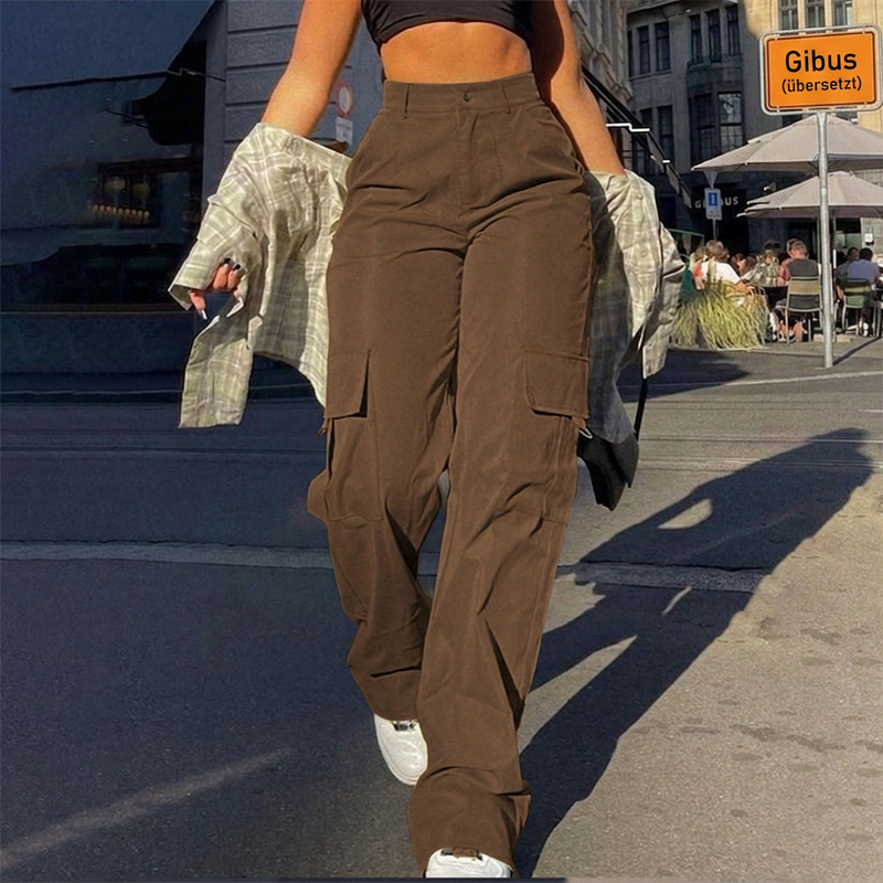 Liana - Pantaloni cargo morbidi al tatto