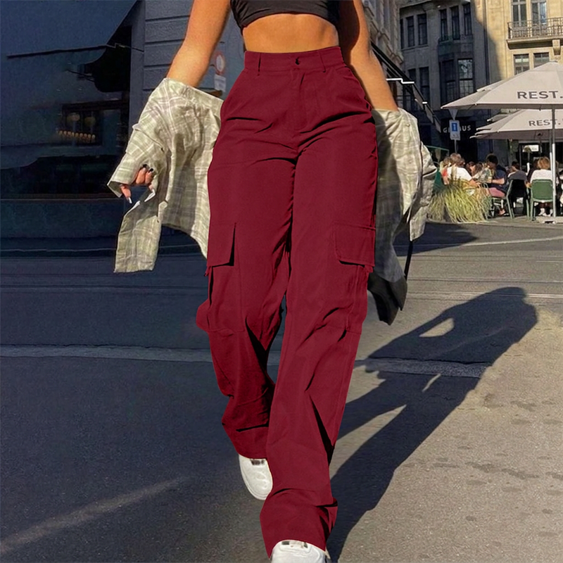 Liana - Pantaloni cargo morbidi al tatto