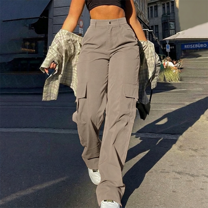 Liana - Pantaloni cargo morbidi al tatto