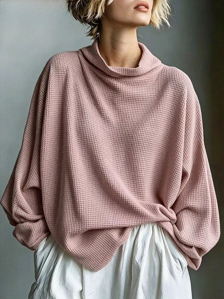 Aella - Top oversize a collo alto testurizzato