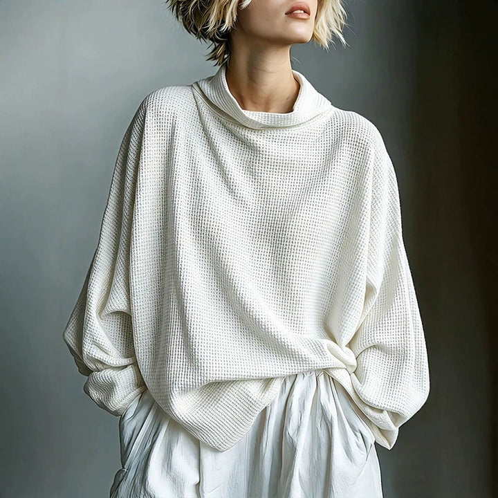 Aella - Top oversize a collo alto testurizzato