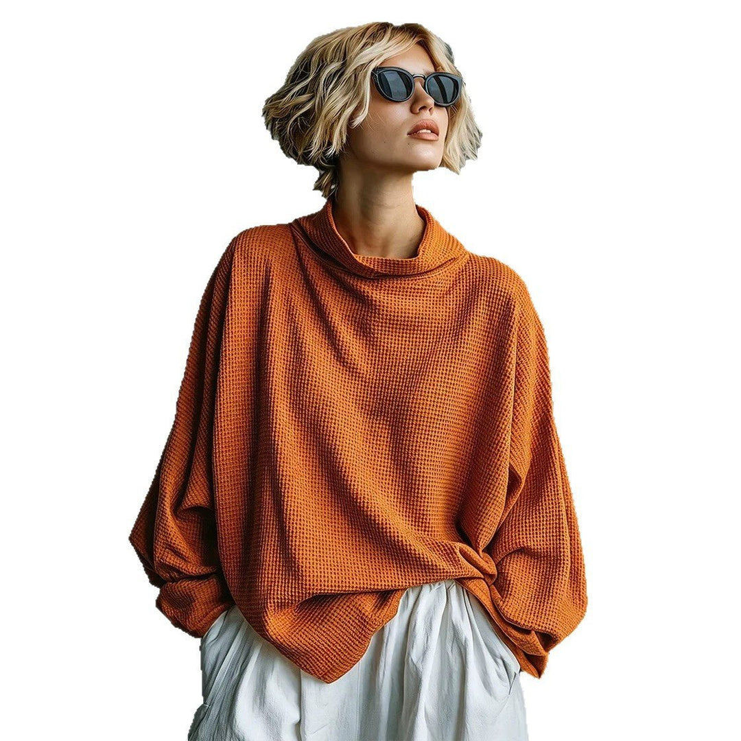 Aella - Top oversize a collo alto testurizzato