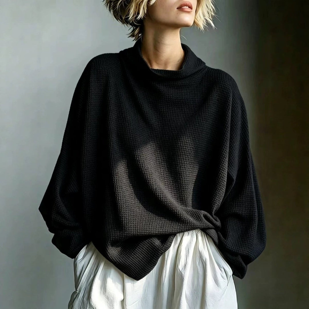 Aella - Top oversize a collo alto testurizzato