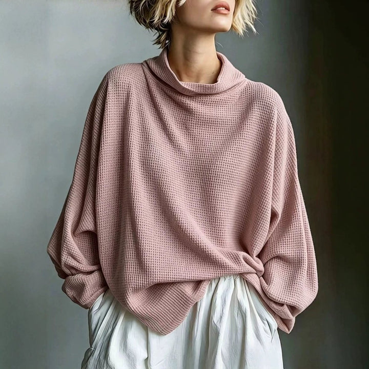 Aella - Top oversize a collo alto testurizzato