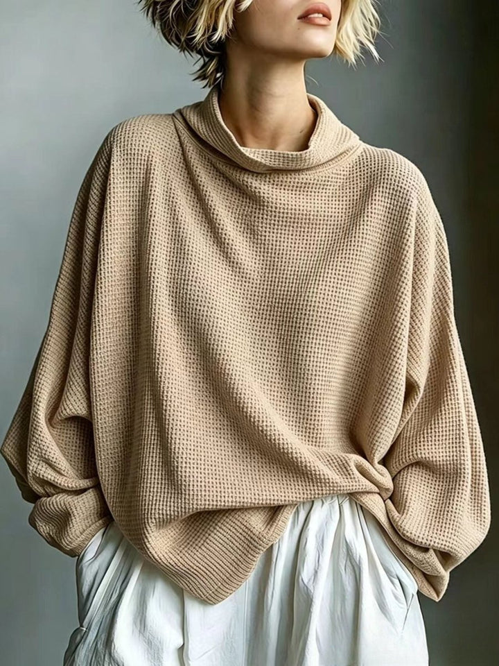 Aella - Top oversize a collo alto testurizzato