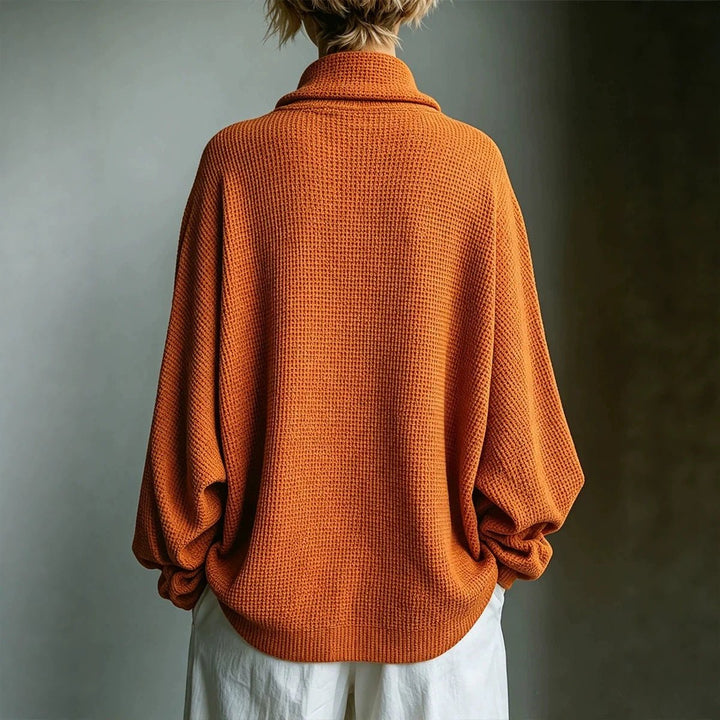 Aella - Top oversize a collo alto testurizzato